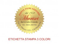 Etichette adesive per fioristi, fiorai e vivaisti (mm 35x35)  (cod.42G)